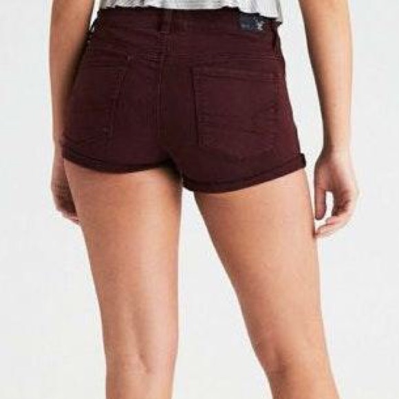 Maroon American Eagle Jean Shorts - Picture 2 of 5